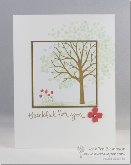 Simple Spotlight Card With Sheltering Tree – Northwest Stamper