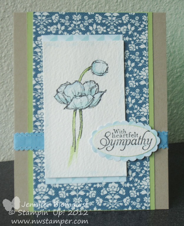 A Watercolored Sympathy Card Sneak Peek – Northwest Stamper