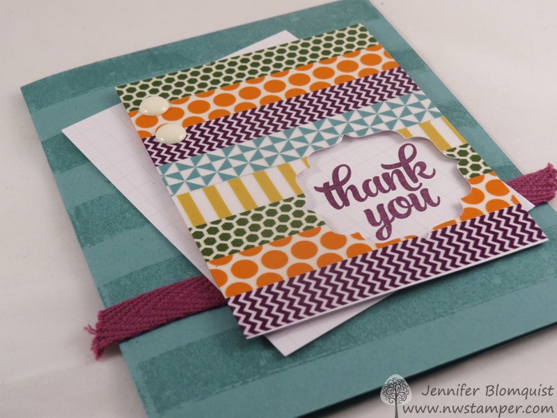 Two Washi Tape Techniques, One Thank You Card – Northwest Stamper