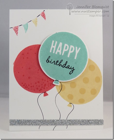 A Cheery Birthday Card with Celebrate Today and Balloon Framelits ...